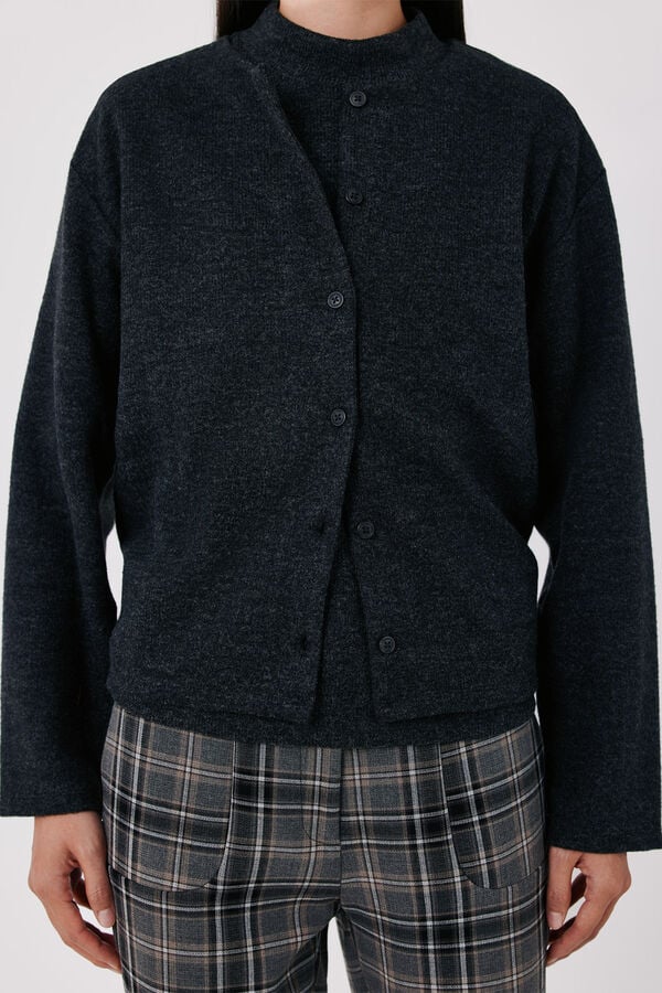 Cortefiel Knit bolero Dark grey