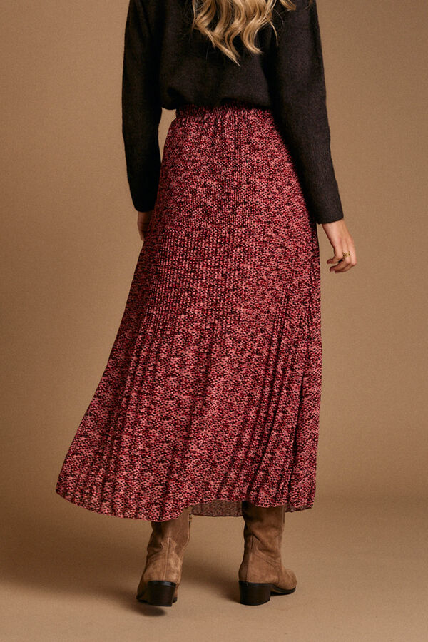 Polín Et Moi Falda plisada Nani Estampado granate