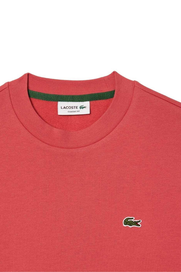 Lacoste Camisola de algodão cardado com fit folgado Vermelho