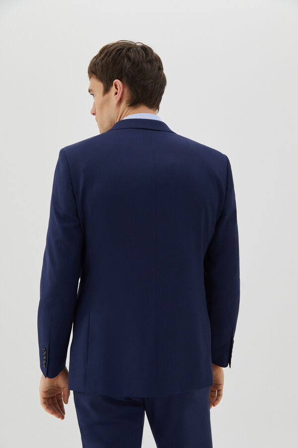 Cortefiel Checked tailored fit blazer Blue