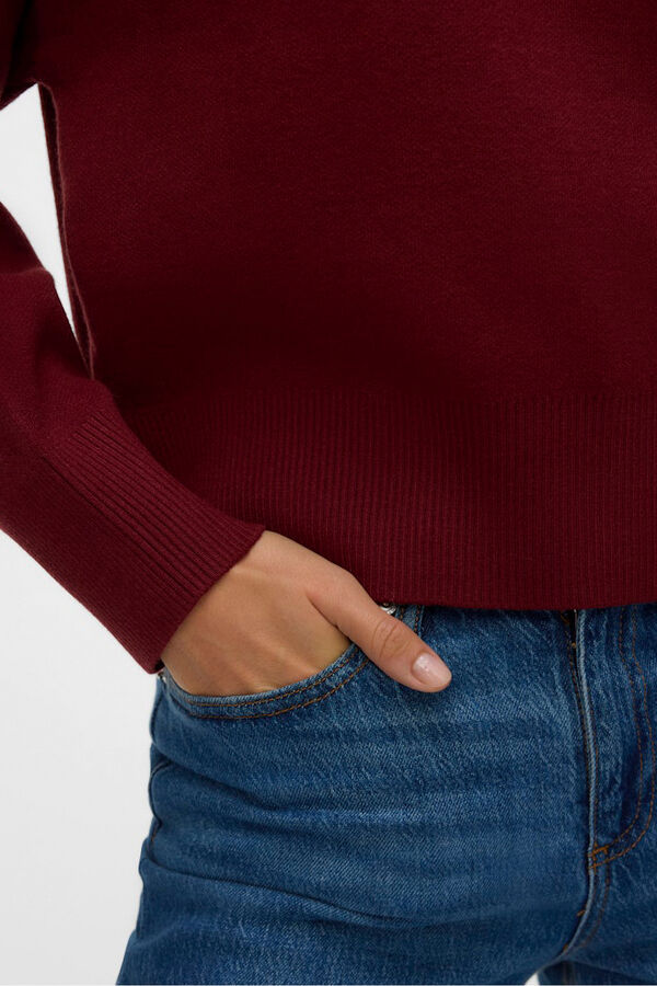 Vero Moda Camisola básico de malha Vermelho