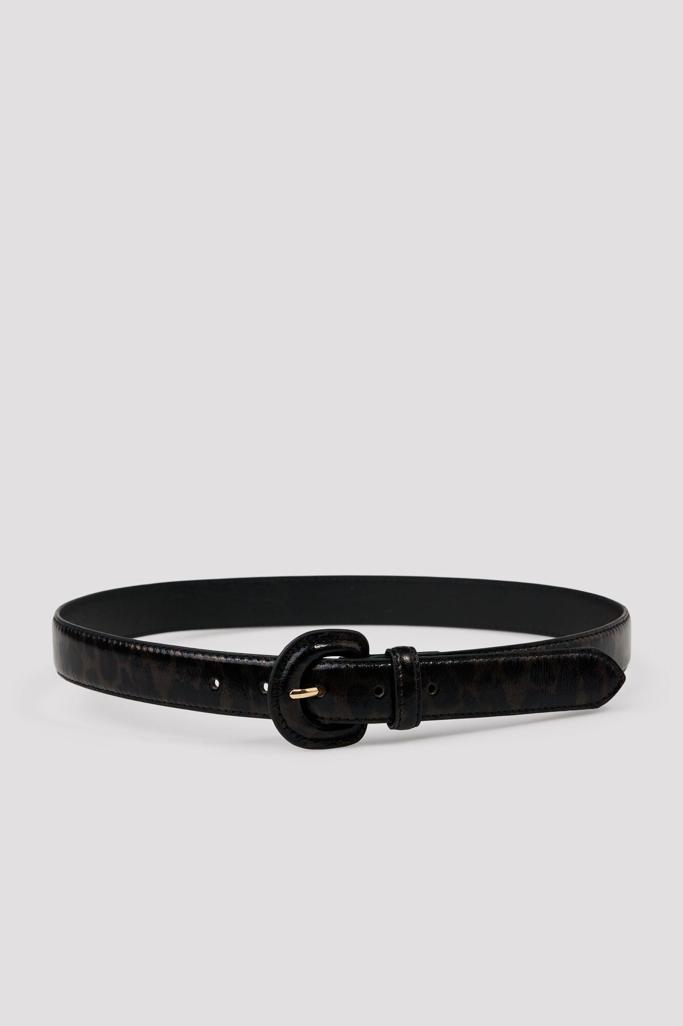 Cortefiel Leopard print covered belt