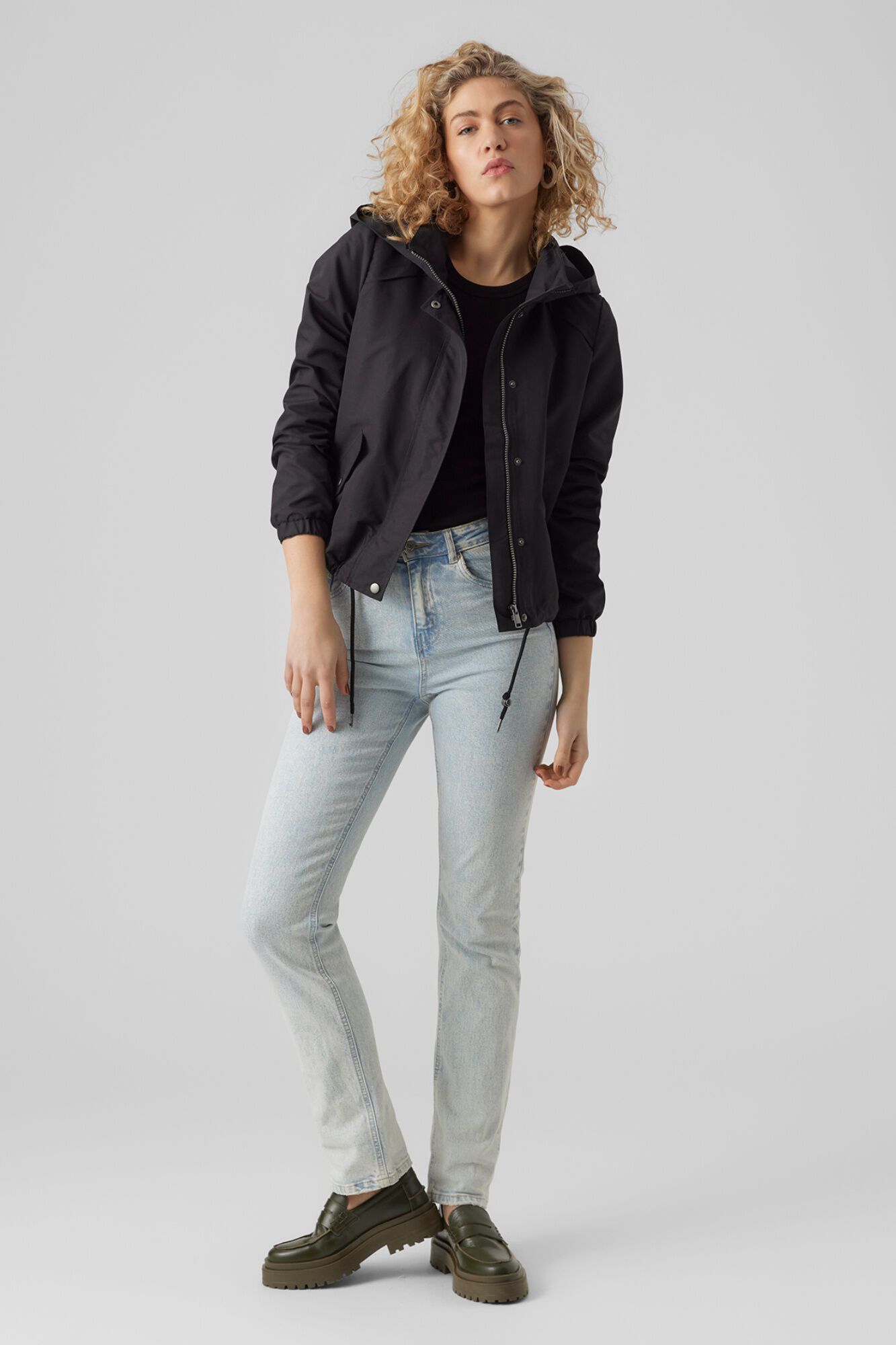 Vero Moda Parka curta com fecho-&eacute;clair oculto