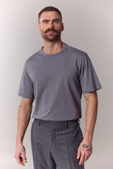 OOTO Camiseta b&aacute;sica ligera Gris
