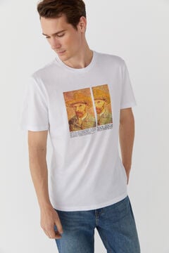 Cortefiel T-shirt autoretrato Van Gogh Branco