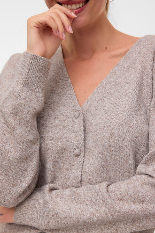 Vero Moda V-neck knit jacket Beige