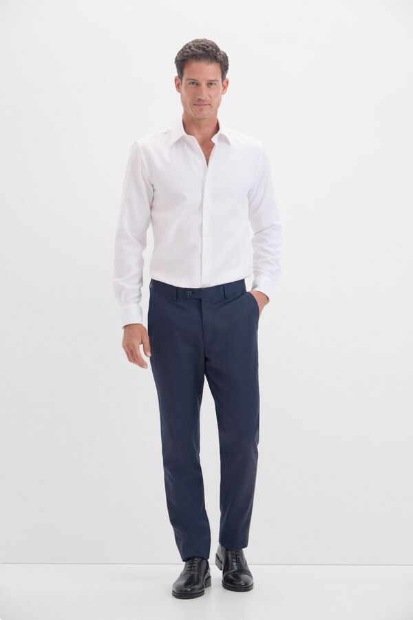 Cortefiel Smooth wrinkle free dress shirt White