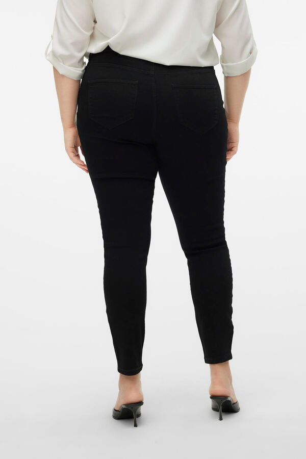 Cortefiel Large slim fit jeans Black
