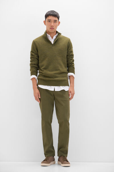 Cortefiel Pantalón chino regular fit Verde