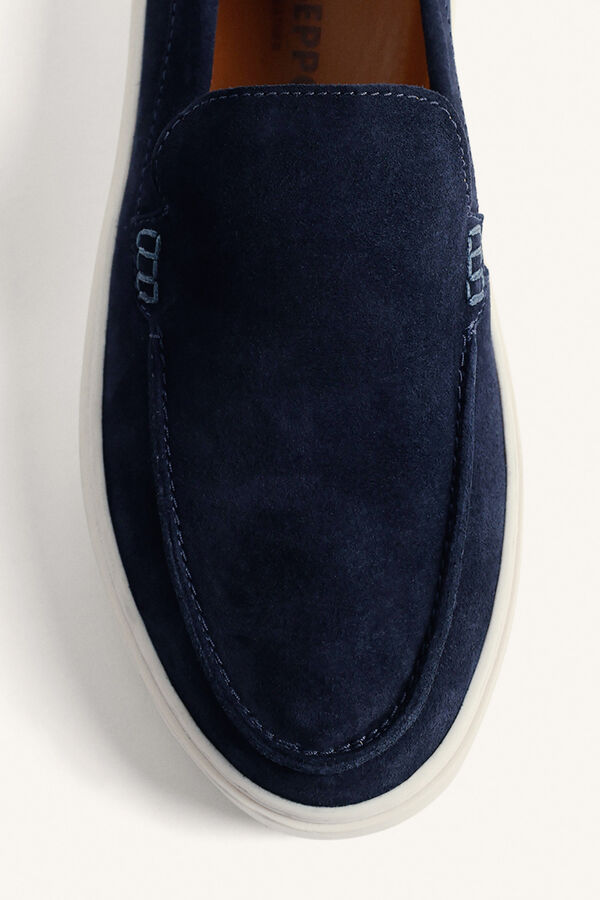 Gioseppo Mocassins de pele Azul