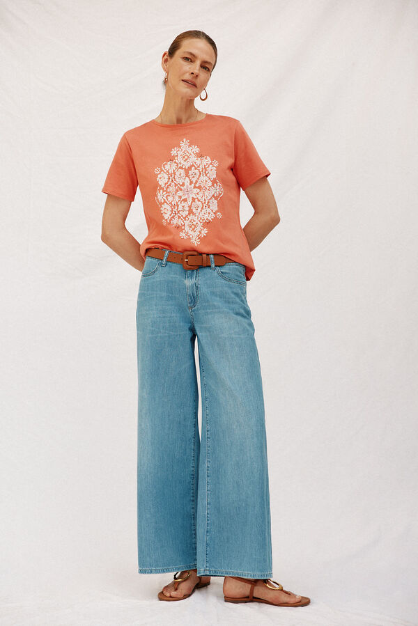 Cortefiel Positional print t-shirt Multicolour