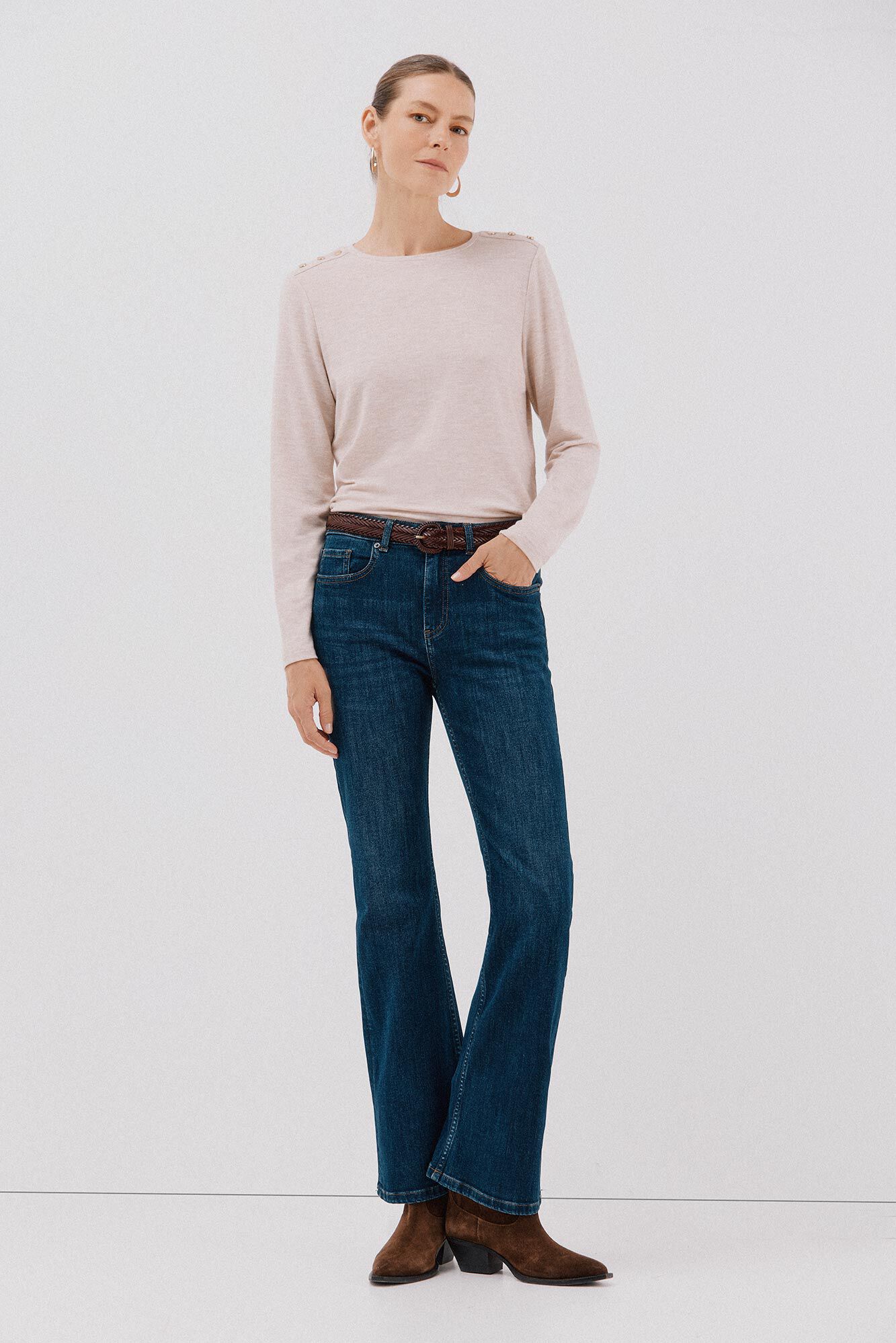 Cortefiel Camisa de caixa de bot&otilde;es