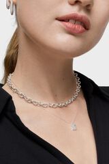 Tous Collar corto plata Sweet Dolls Gris