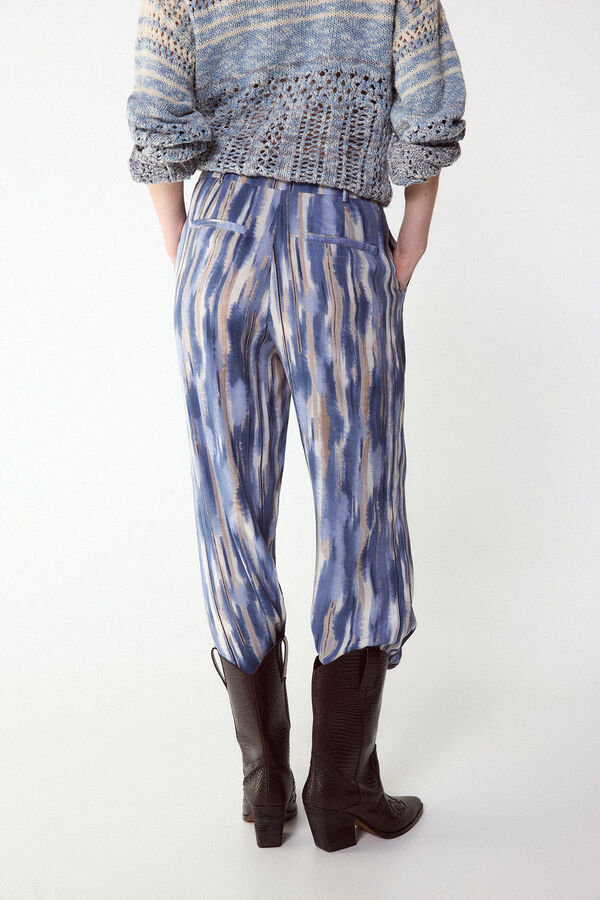 Slowlove Pantal&oacute;n estampado Printed blue