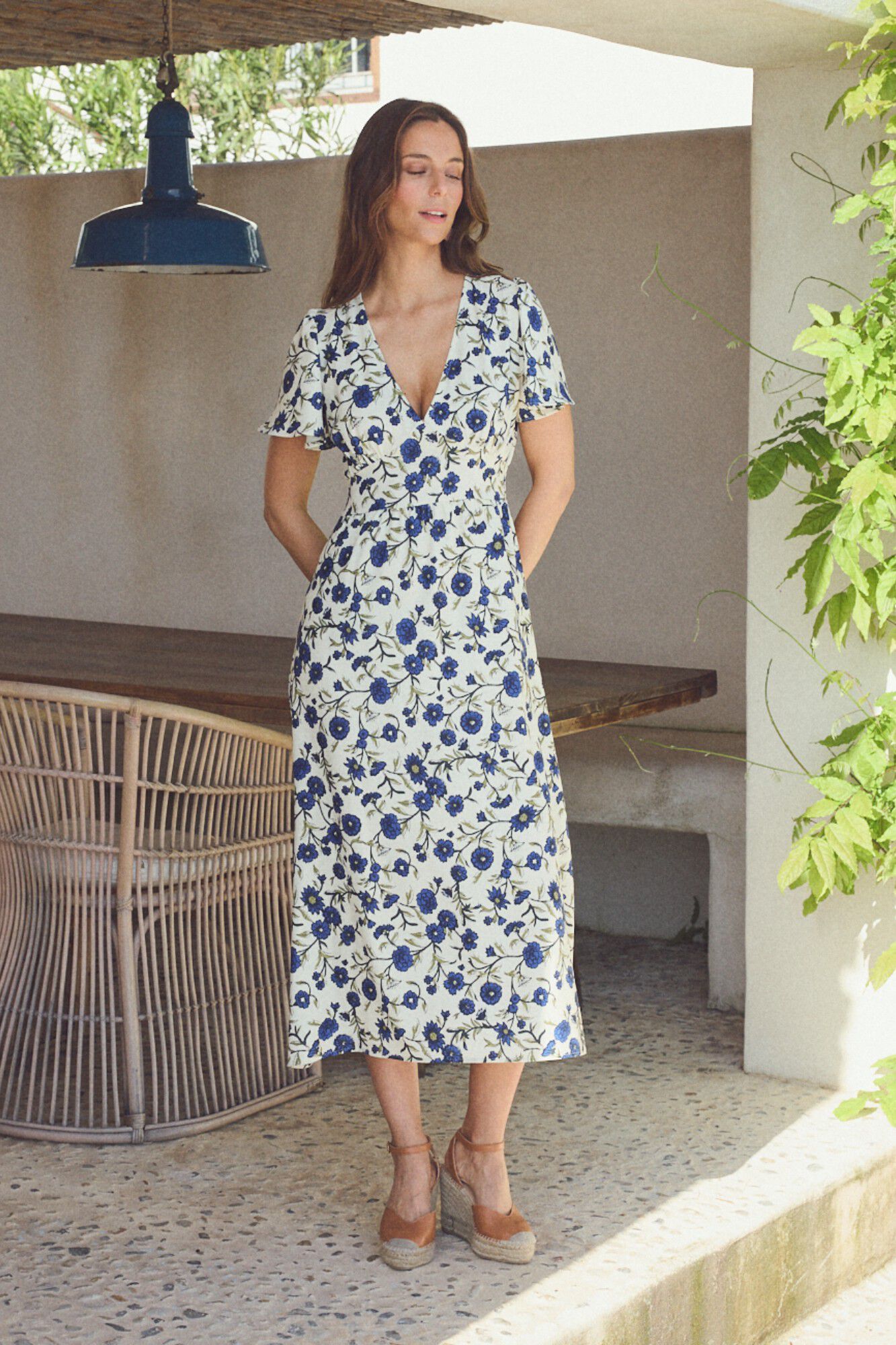 Pol&iacute;n Et Moi Vestido camisero flores