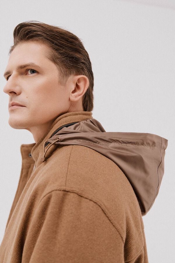 Cortefiel Wool jacket Camel