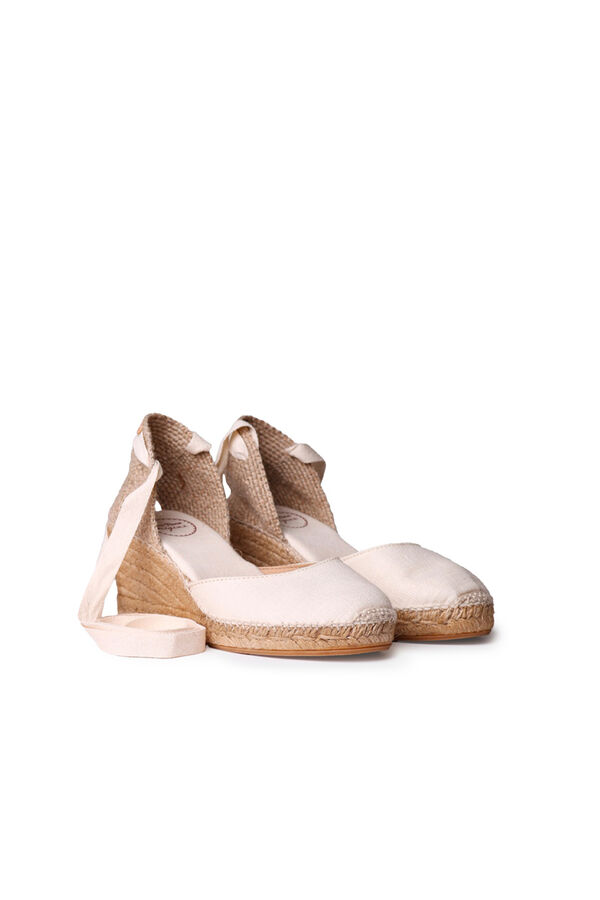 Toni Pons Alpercata valenciana de cunha com riscas Ecru