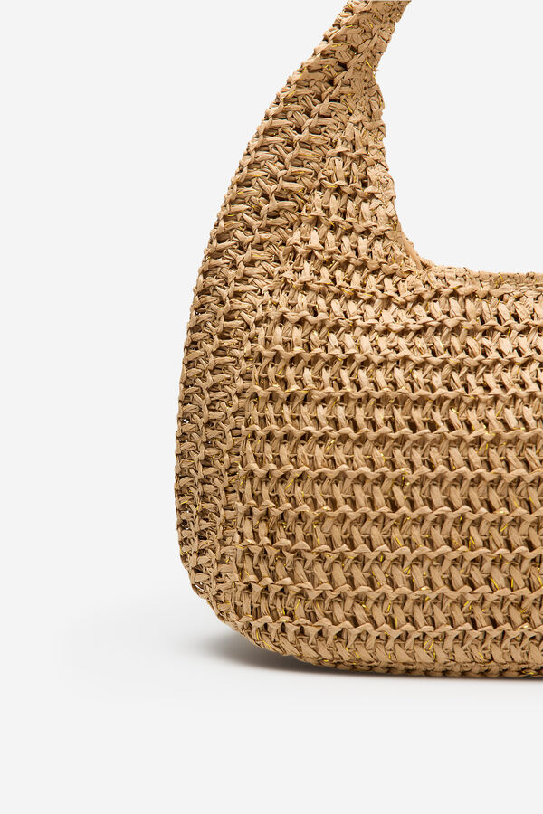 Cortefiel Mala hobo tran&ccedil;ada Ecru