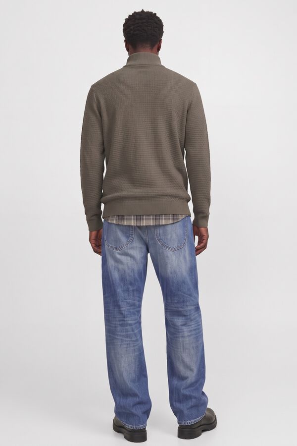 Jack & Jones Camisola regular em algod&atilde;o org&acirc;nico Cinzento