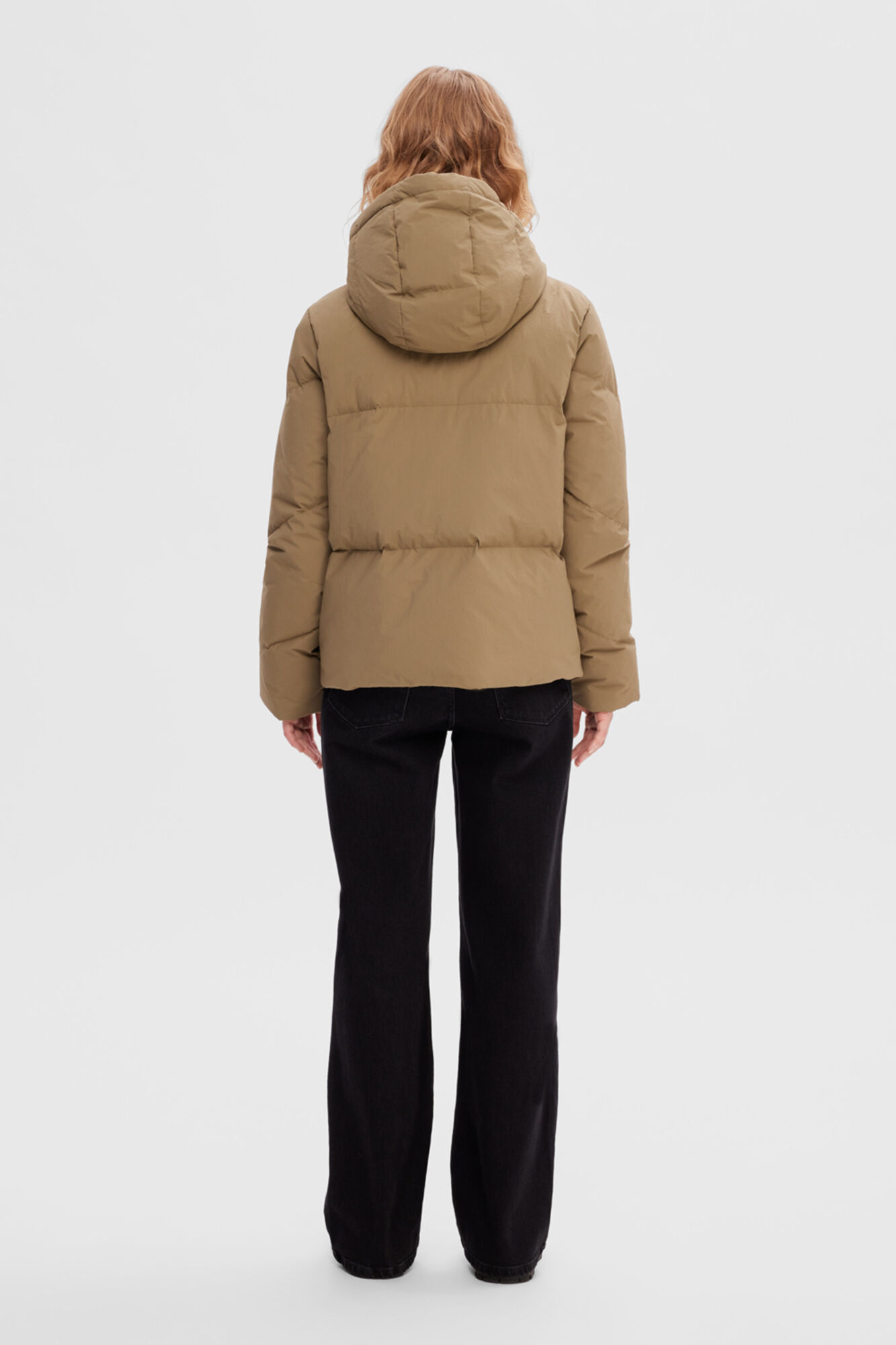 Water repellent down jacket with feather and down padding. Women s coats and parkas Cortefiel