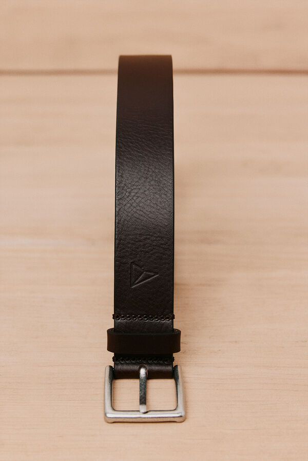 OOTO Cinto de pele Castanho