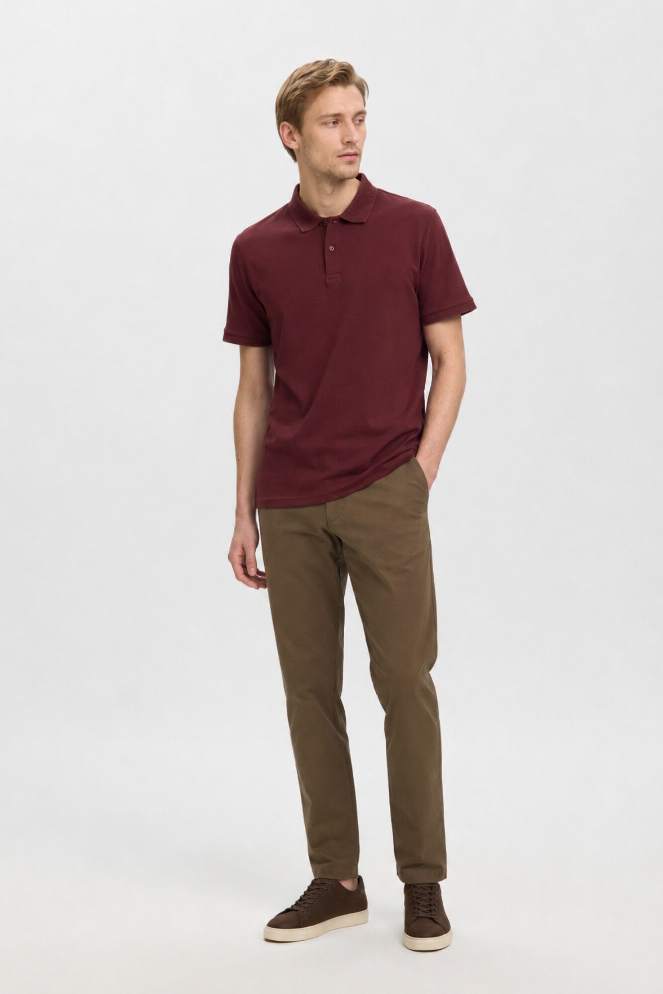 Selected Piqu&eacute; basic polo shirt
