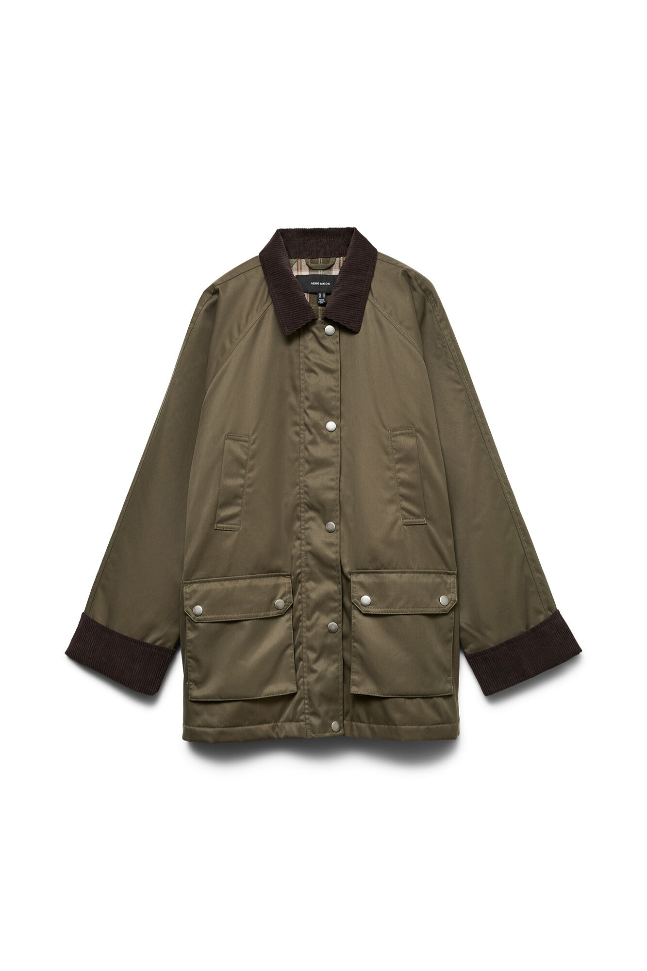 Vero Moda Parka ligera con cuello de pana