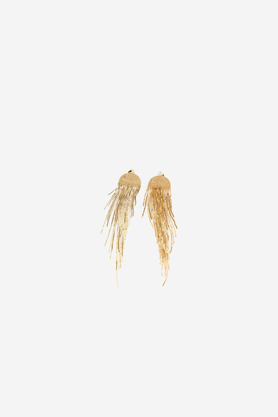 Pendientes flecos cadena