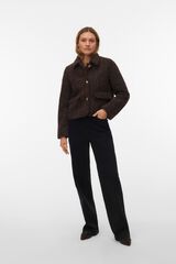 Vero Moda Casaco curto com aba Castanho