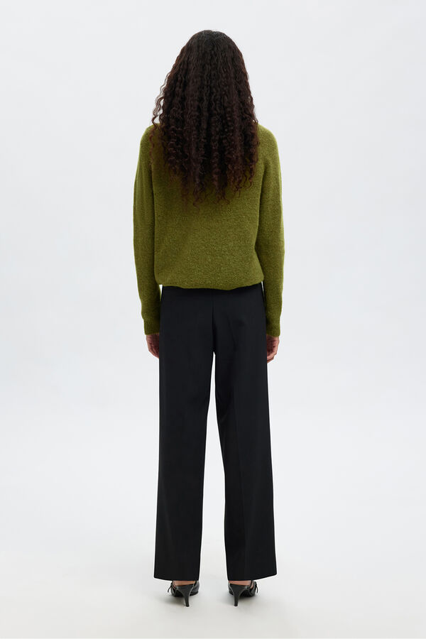 Selected Femme Camisola de lã e alpaca Verde