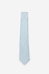 Cortefiel Natural silk tie Blue
