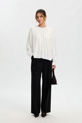 Selected Blusa de manga comprida Branco