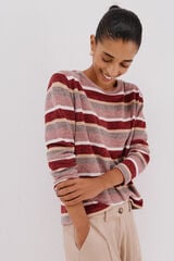 Cortefiel striped chenille t-shirt Multicolour