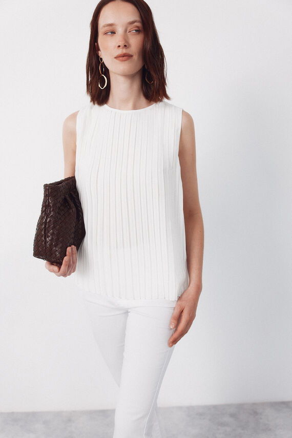Blusa plisada