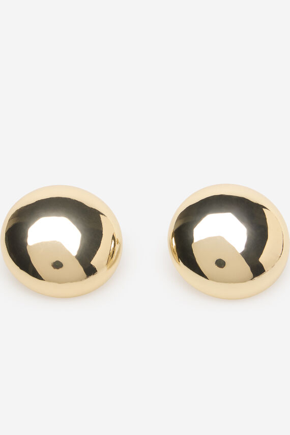 Pendientes botón dorados