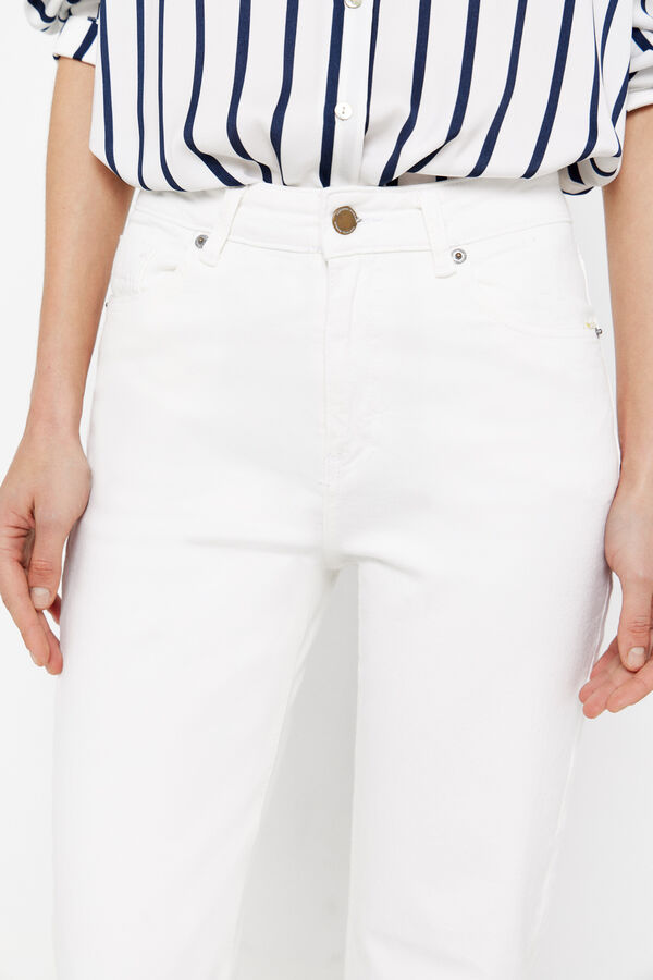 Cortefiel New straight jeans White