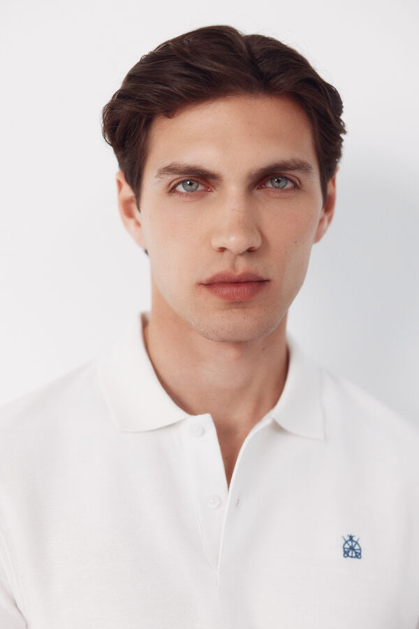 Cortefiel Polo shirt link structure White