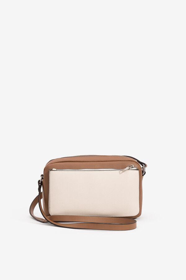 Vilanova Crossbody bag with three compartments Beige