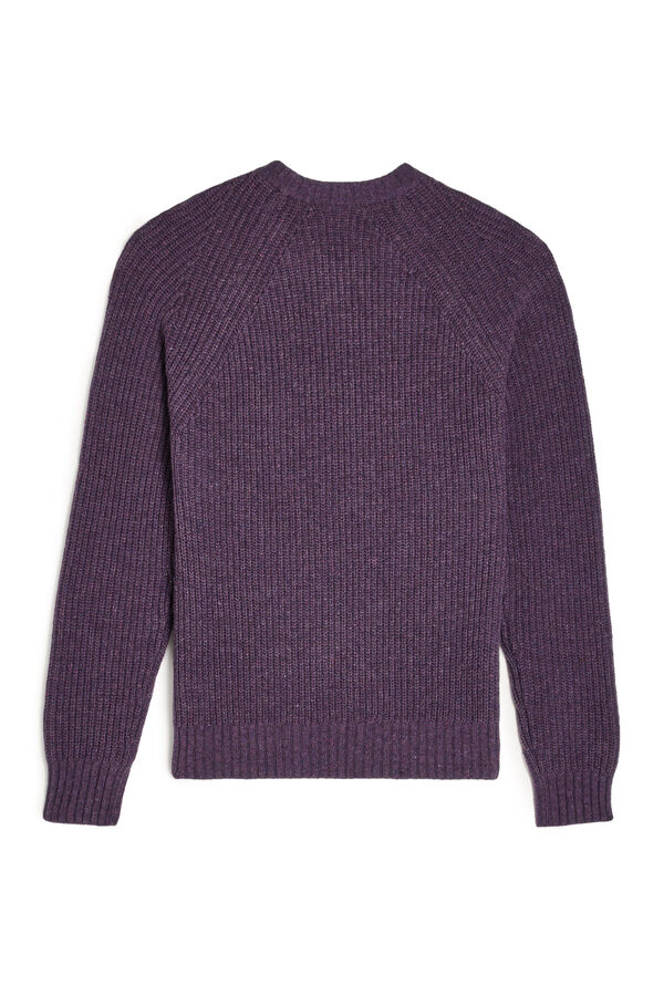 Cortefiel Round neck jumper  Purple