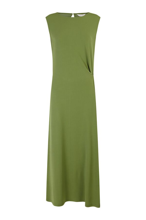 Cortefiel Side knot dress Green