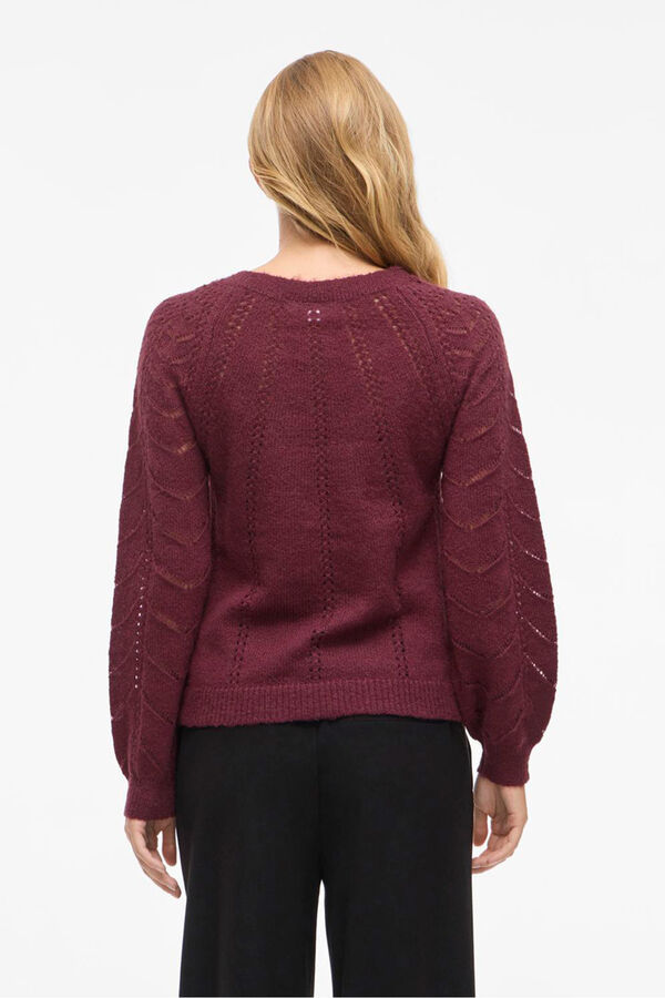 Vila Camisola de malha vazada Roxo