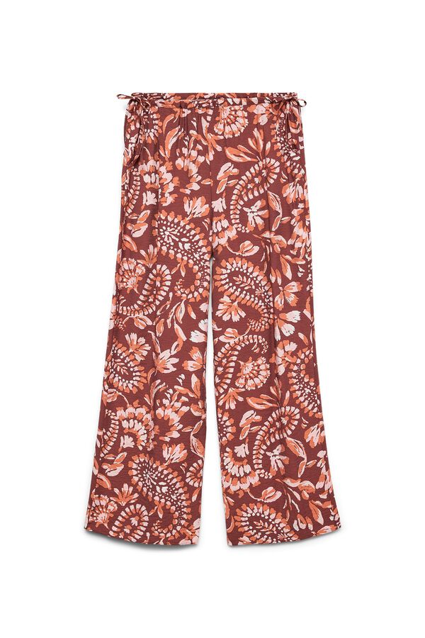 Vero Moda Cal&ccedil;a comprida estampada Castanho