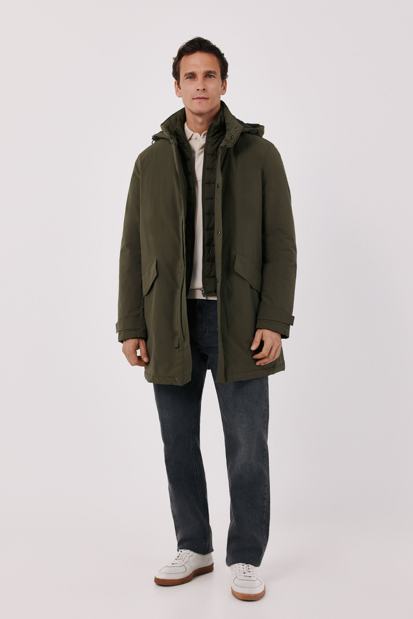 Cortefiel Waterproof trench with removable lining