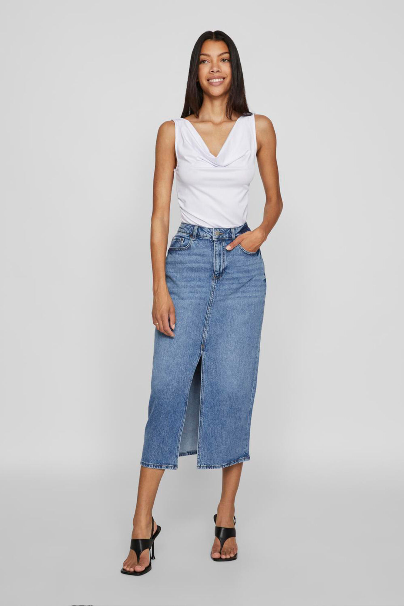Vila Falda midi vaquera