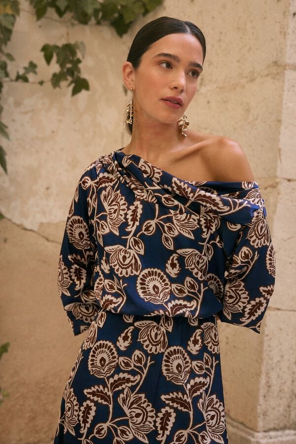Pol&iacute;n Et Moi Vestido de convidada Saule Azul