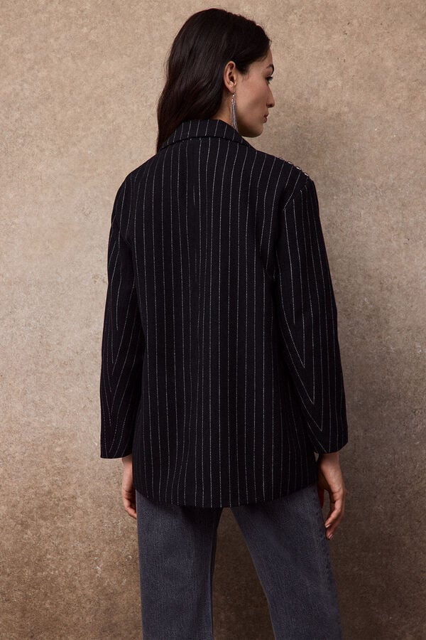 Slowlove Studded blazer Printed grey