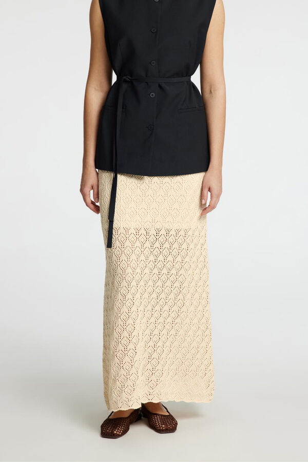 Selected Femme Saia comprida de malha Cinzento