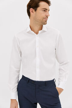 Cortefiel Classic plain dress shirt White