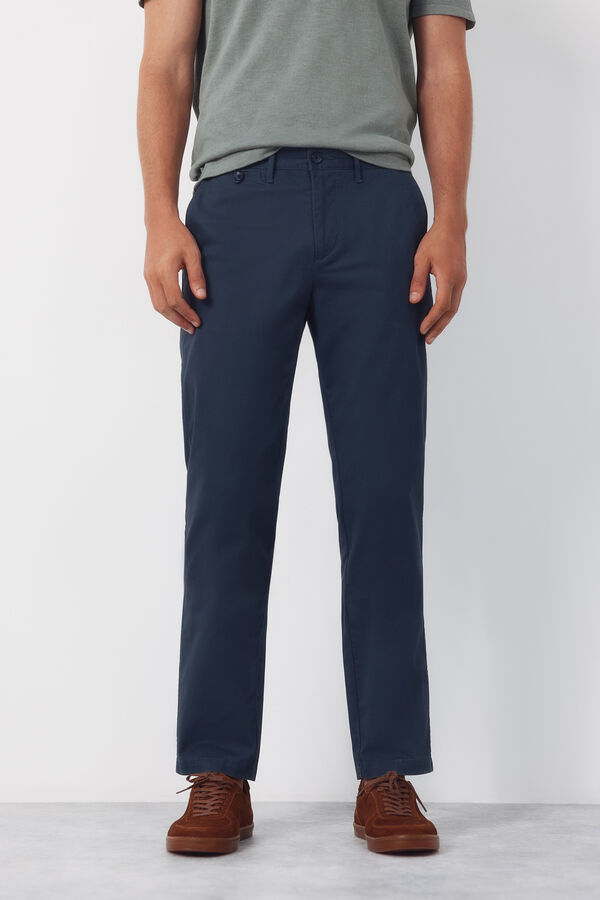 Cortefiel Slim-fit print chinos pants Blue