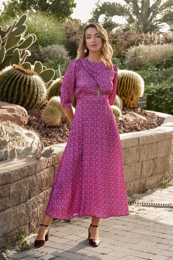 Polín Et Moi Maraba print dress Pink